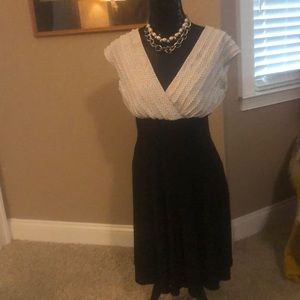 Black and white pooka dot dress